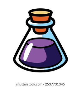 Magical Potion Flask Vector Clip Art for Fantasy Creations