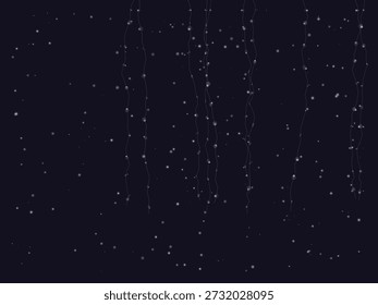 Efeito de chuva mágico com listras brilhantes e gotículas caindo em um fundo escuro e texturizado, evocando uma atmosfera mística com destaques sutis e brilhantes