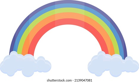 Magical rainbow, illustration, vector on a white background.