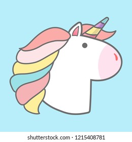Magical rainbow unicorn sticker vector