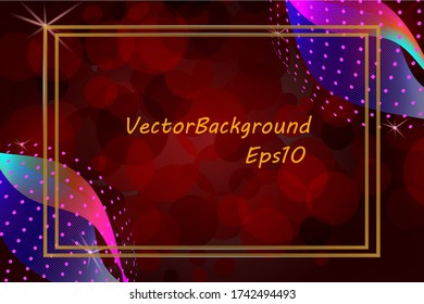 Magical red bokeh shimmer lights background.