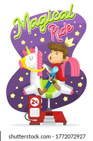 Magical Ride, Unicorn and Prince riding machine