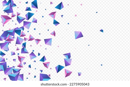 Magical Shards Vector Transparent Background. Holographic Flow Glass Layout. Unicorn Minimal Tetrahedron Template. Gradient Polyhedron Graphic Decoration.