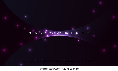 Magical shining effects on the premium dark abstract background. Modern exclusive backdrop for poster, label, banner, greeting card, wallpaper and futuristic design concepts. Vector illustration EPS