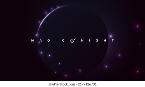 Magical shining effects on the premium dark abstract background. Modern exclusive backdrop for poster, label, banner, greeting card, wallpaper and futuristic design concepts. Vector illustration EPS