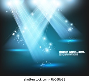 magical spotlight effect vector background design