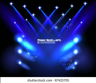 magical spotlight effect vector background design