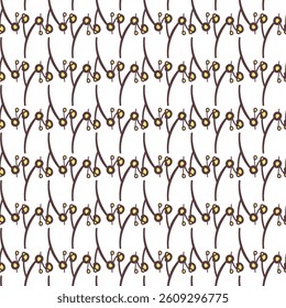 Magical Spring Garden Seamless Vector Pattern Design