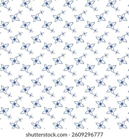 Magical Spring Garden Seamless Vector Pattern Design