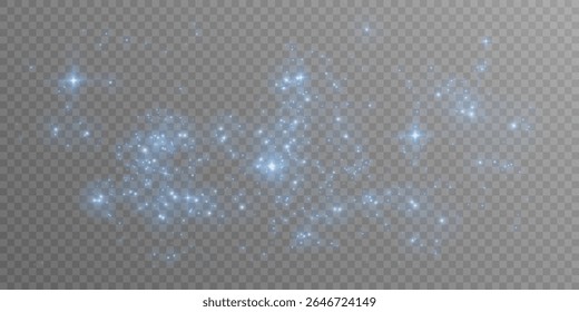 Magical Stardust Featuring Bokeh Shimmer, Glamour Spray, and Elegant Flash Effects for Christmas or Luxury Illustration Use.