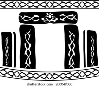 magical stones. stencil. vector illustration