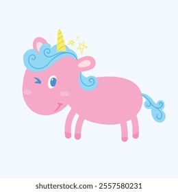 Magical Sugar Pony. Cute Drawing For Kids