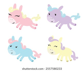 Magical Sugar Pony. Cute Drawing For Kids