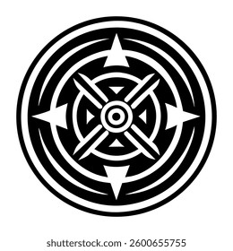 Magical symbol icon in glyph style
