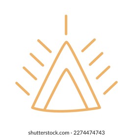 Magical symbol for magic rituals flat icon. Vector illustration
