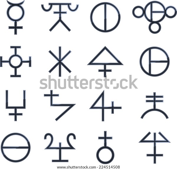 Magical Symbols Esoteric Magic Vector Illustration Stock Vector ...