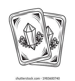 magical tarot cards sketch style