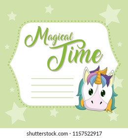 Magical time cute card