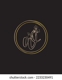 A magical with a touch of elegance and it's flower themed letter W vector logo template