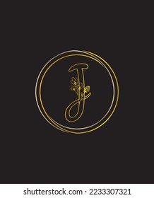 A magical with a touch of elegance and it's flower themed style letter J vector logo template