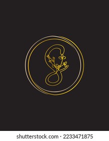 A magical with a touch of elegance and it's flower themed style letter S vector logo template