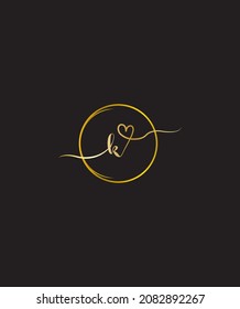 Un mágico con un toque de elegancia tipo de letra manuscrita K tipo de patrón de logotipo vectorial K
