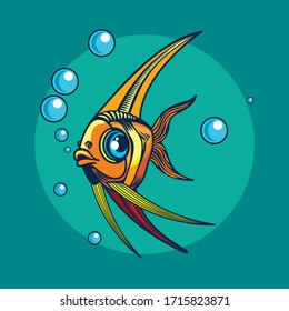 Magical underwater world of fish.