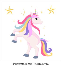 Magical unicorn with beautiful color taht so cute and adorable