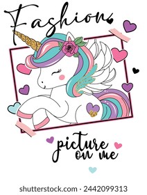 magical unicorn design graphic tees