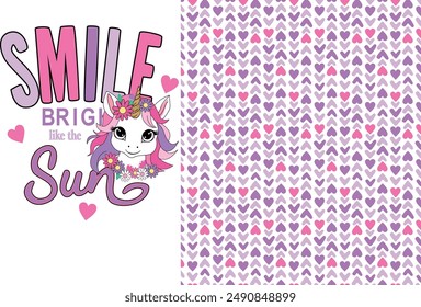 magical unicorn design love girl