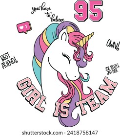 magical unicorn graphic tees for gir design