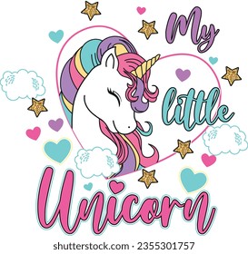 magical unicorn graphic tees for girl design