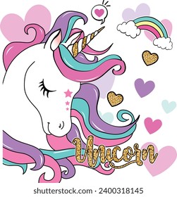 magical unicorn graphic tees for girl