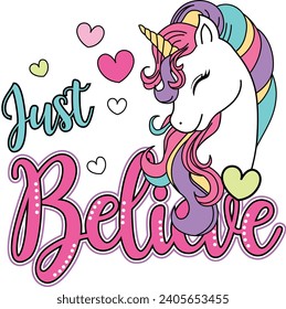 magical unicorn graphic tees for girl design