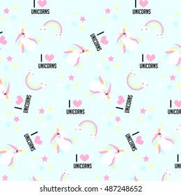 magical unicorn, icons, background