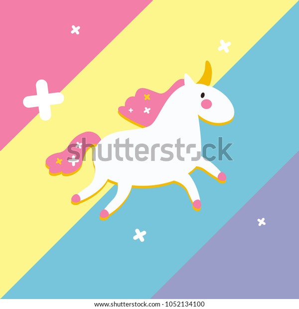 Magical Unicorn On Sweet Background Stock Vector Royalty Free