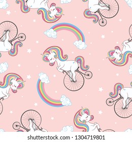 Magical unicorn pattern design.