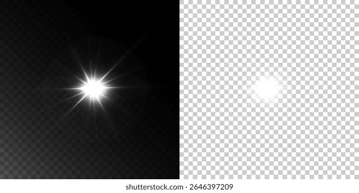 Universo Mágico Sparkle PNG com Feixe de Energia, Iluminação Galáxia Isolada e Efeitos de Luz Gráfica para Celebração ou Uso de Decoração.