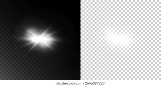 Magical Universe Sparkle PNG with Energy Beam, Isolated Galaxy Shine, and Graphic Light Effects for Celebration or Decoration Use.