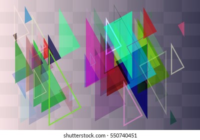 magical visualization among drawing, party of attractive triangle vector background