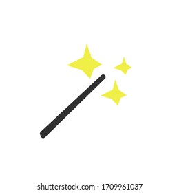 magical wand icon isolated on white background, magic wand vector