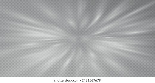 Magical white portals on the night scene. Glowing futuristic teleportation tunnel. Light circle with rays. Light portal png.	
