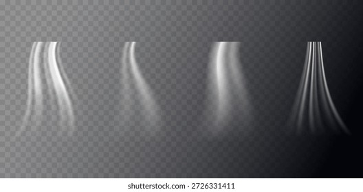 Fondo mágico de invierno con remolinos de viento, Elementos de escarcha brillantes y un vórtice blanco transparente que crea una atmósfera hipnotizante de la estación fría con polvo helado brillante, Ilustración vectorial