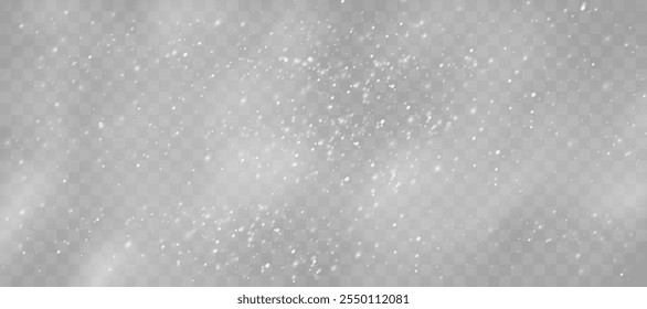 Magical Winter Snowflakes: Transparent Backgrounds and Snowstorm Scenery for January and February Themes