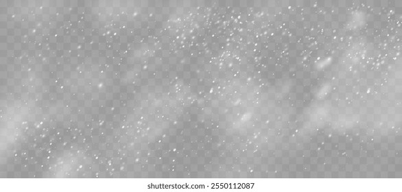 Magical Winter Snowflakes: Transparent Backgrounds and Snowstorm Scenery for January and February Themes
