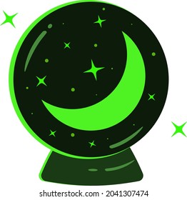 magical yours. witch ball. vector illustration. Happy Halloween. eps 8