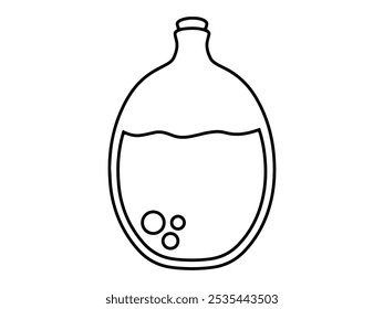 Magicial Trank Flasche Umriss Illustration