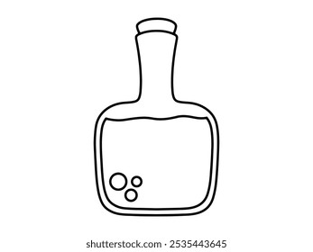 Magicial Trank Flasche Umriss Illustration