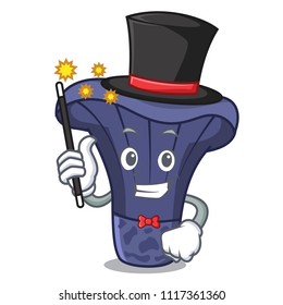 Magician actarius indigo mushroom mascot cartoon