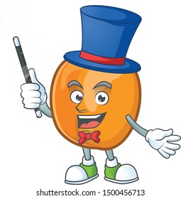 Magician apricot fruit in the cartoon shape